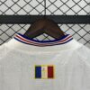 Camiseta Francia segunda equipacion Blanca 1996-1998 cuello anterior