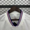 Camiseta Francia segunda equipacion Blanca 1996-1998 cuello frontal