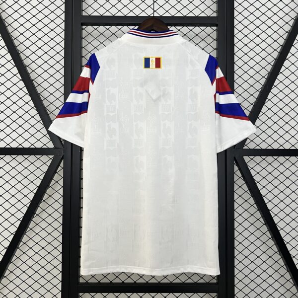 Camiseta Francia segunda equipacion Blanca 1996-1998 dorsal