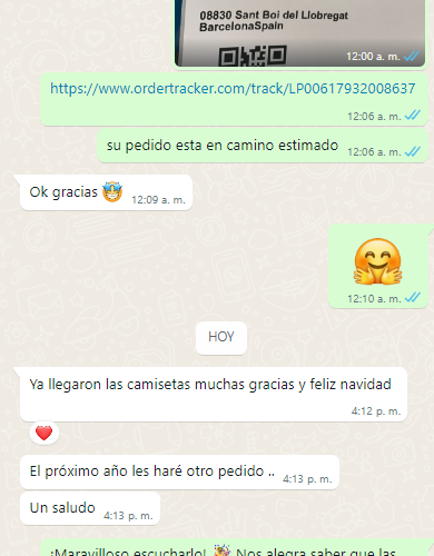 Cliente satisfecho en Leyendas del futbol