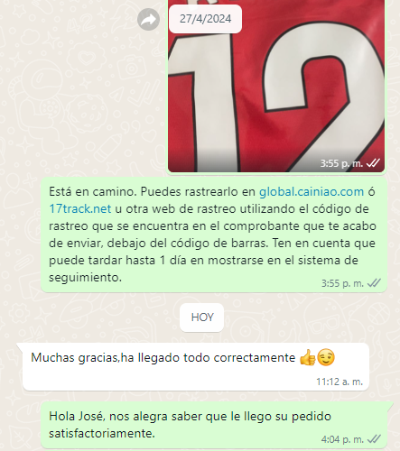 Cliente satisfecho en Leyendas del futbol