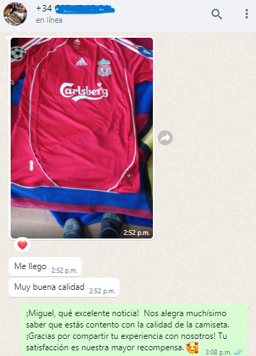 Cliente satisfecho en Leyendas del futbol