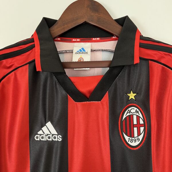 camiseta ac milan 1999 cuello