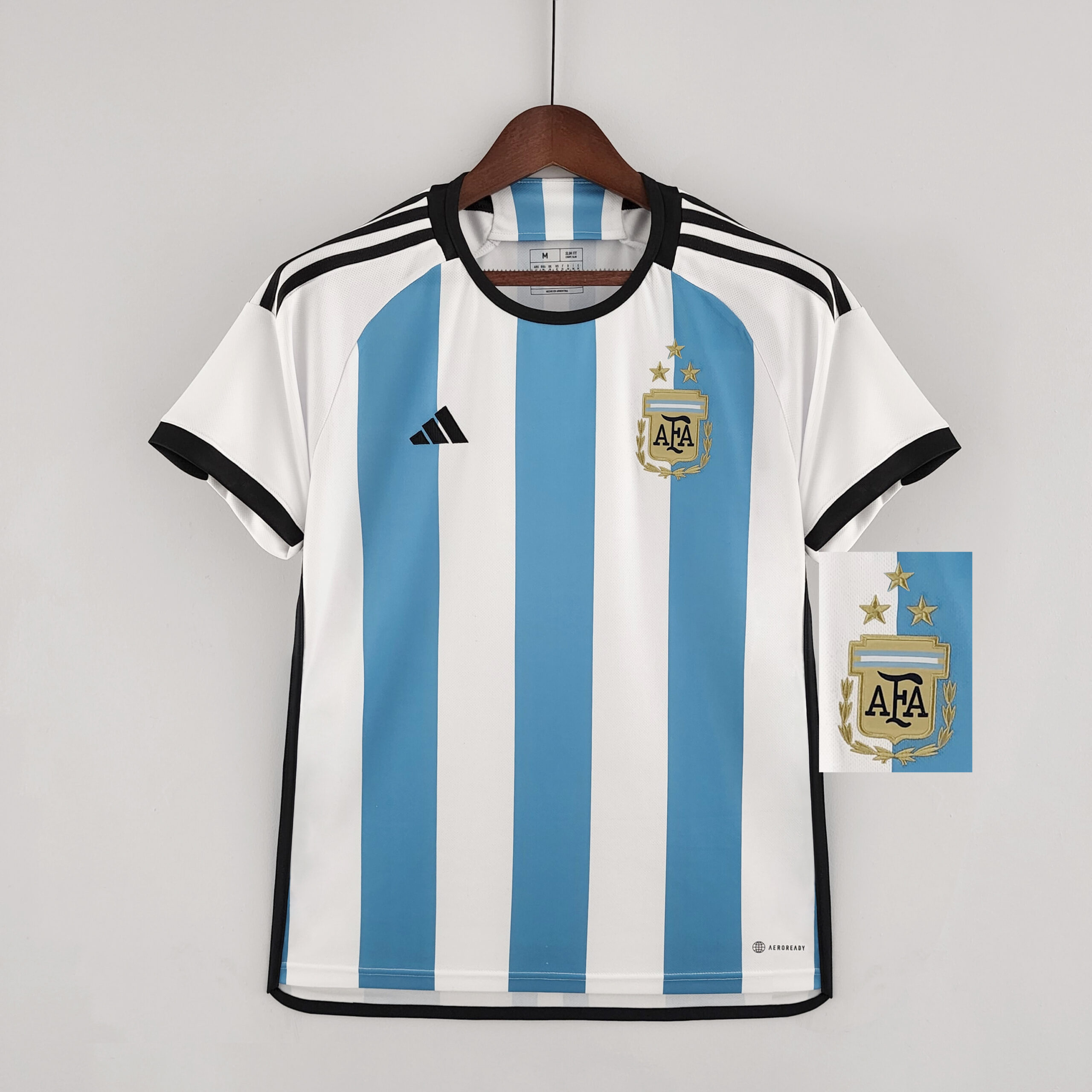 Camiseta Argentina 3 estrellas Messi versión fan