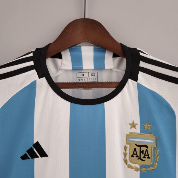 camiseta argentina 3 estrellas cuello redondo