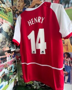 camiseta arsenal 02 04 dorsal henry