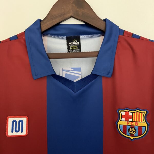 camiseta primera equipacion barcelona 1982 cuello