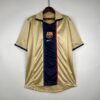 camiseta barcelona 2002 dorada