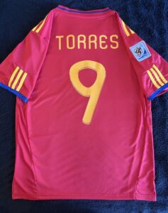 camiseta españa euro dorsal torres