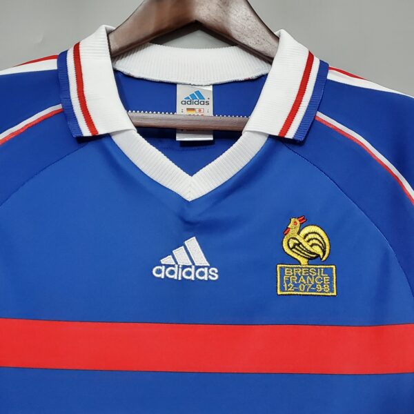 camiseta francia 98 zidane cuello