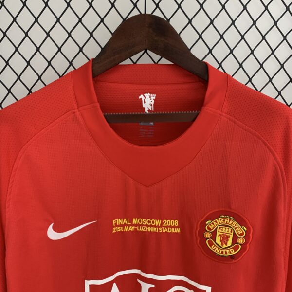 camiseta manchester united 2008 manga larga cuello