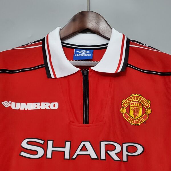 camiseta manchester united 98 99 manga larga cuello