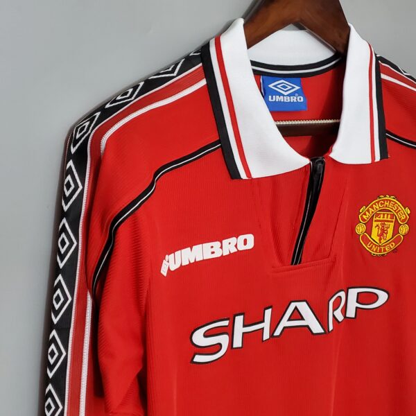 camiseta manchester united 98 99 manga larga pecho