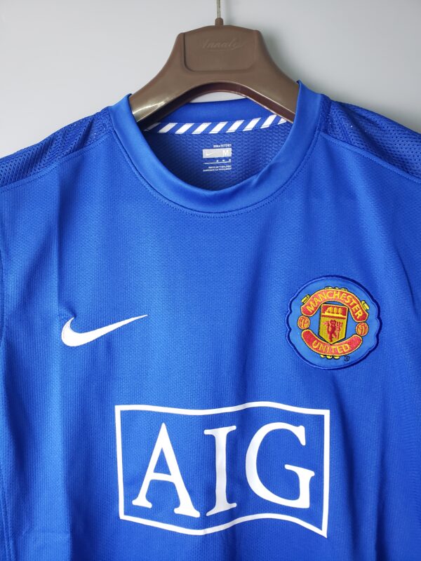 camiseta manchester united azul 2008 pecho