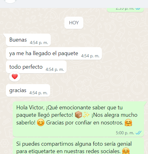 Cliente satisfecho en Leyendas del futbol