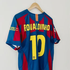 Camiseta Barcelona 2006 final Champions dorsal ronaldinho