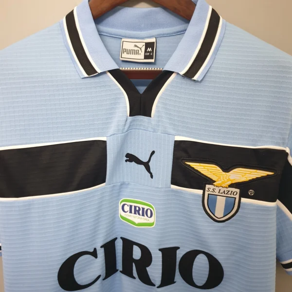 Camiseta Lazio 1999-2000 primera equipacion cuello