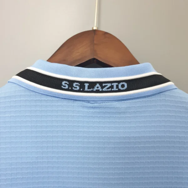 Camiseta Lazio 1999-2000 primera equipacion cuello anterior