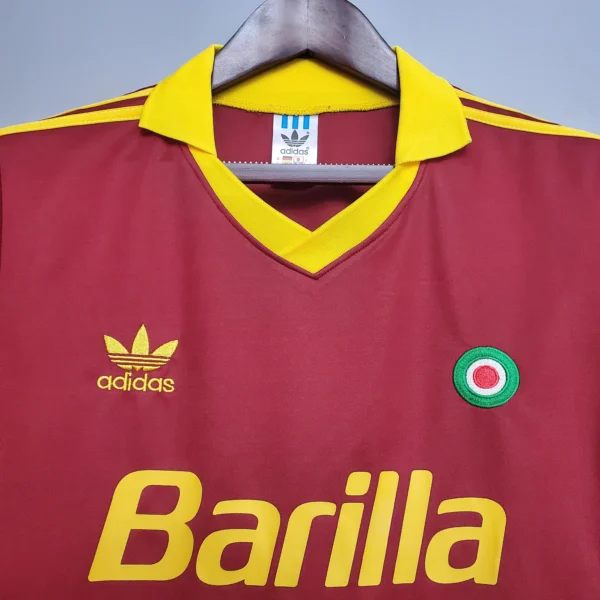 Camiseta Retro Roma 1991-1992 Primera equipacion cuello