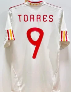 Camiseta España 2011 Blanca segunda equipacion torres