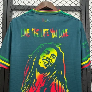 Nueva camiseta Ajax Bob Marley verde cuello anterior