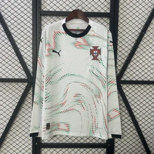 Nueva camiseta Portugal 2025-2026 blanca manga larga segunda equipacion