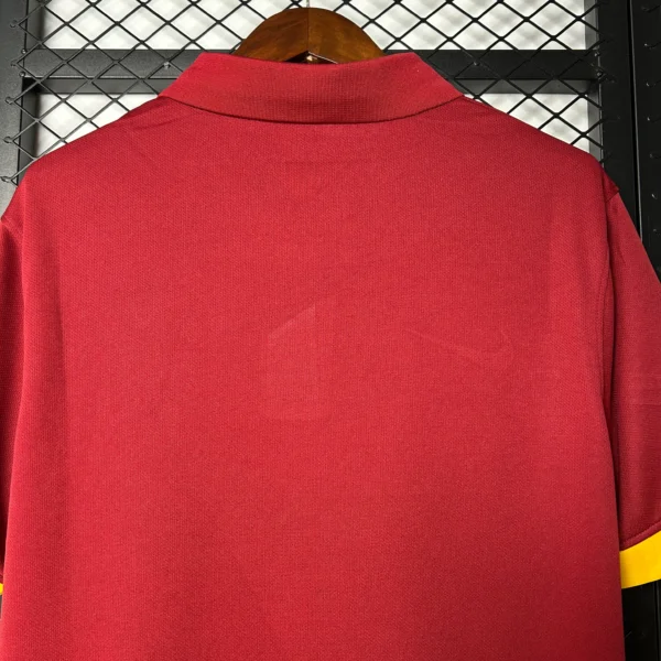Camiseta AS Roma 2014-2015 roja imperial cuello posterior