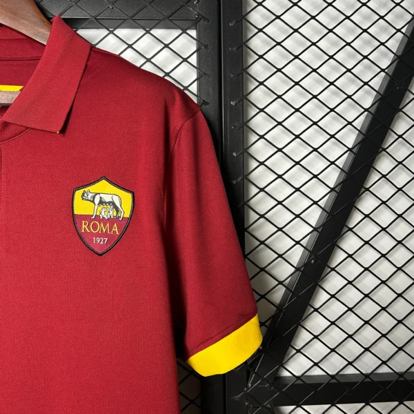 Camiseta AS Roma 2014-2015 roja imperial manga