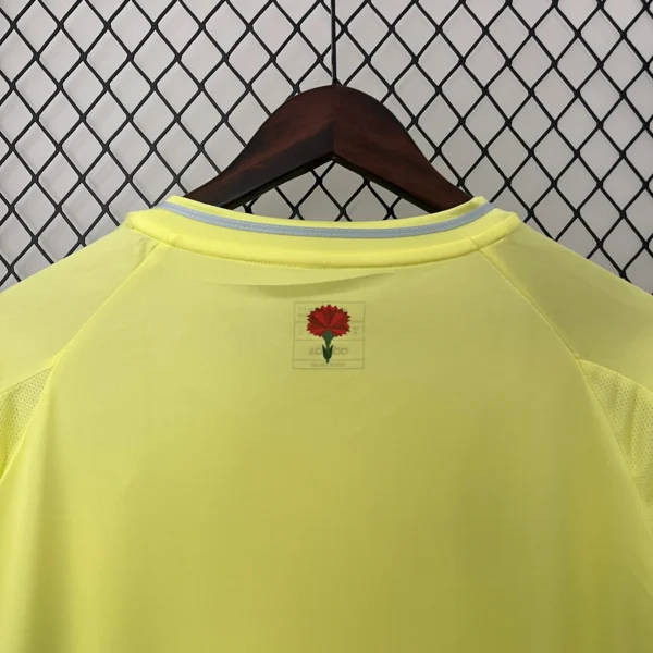 Camiseta España Eurocopa 2024 amarillo cuello anterior