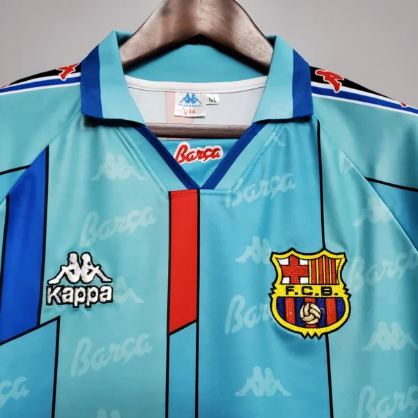 Camiseta FC Barcelona 1996-1997 Celeste cuello