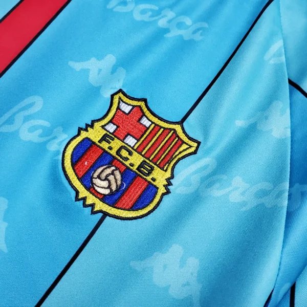 Camiseta FC Barcelona 1996-1997 Celeste escudo-1