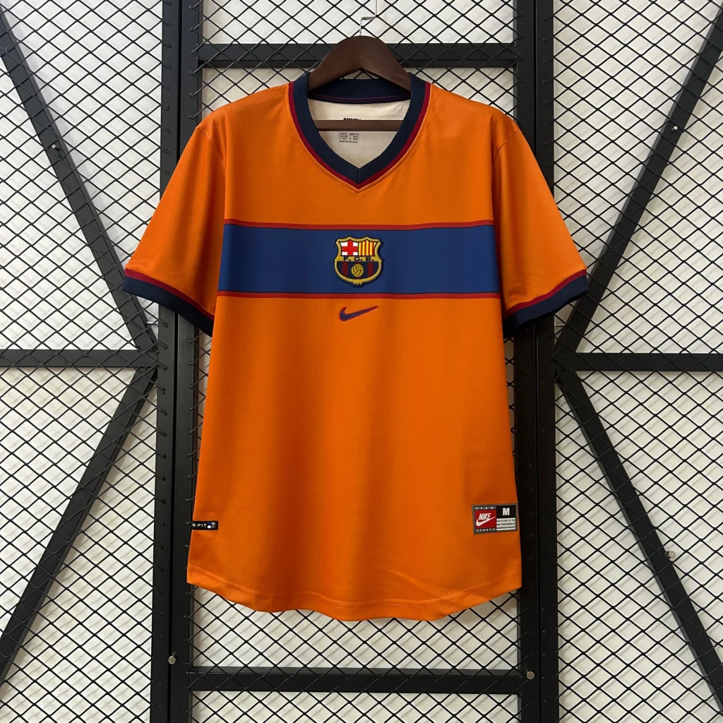 Camiseta FC Barcelona 1998-1999 Naranja tercera equipacion