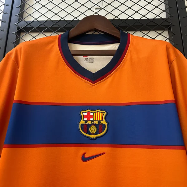 Camiseta FC Barcelona 1998-1999 Naranja cuello