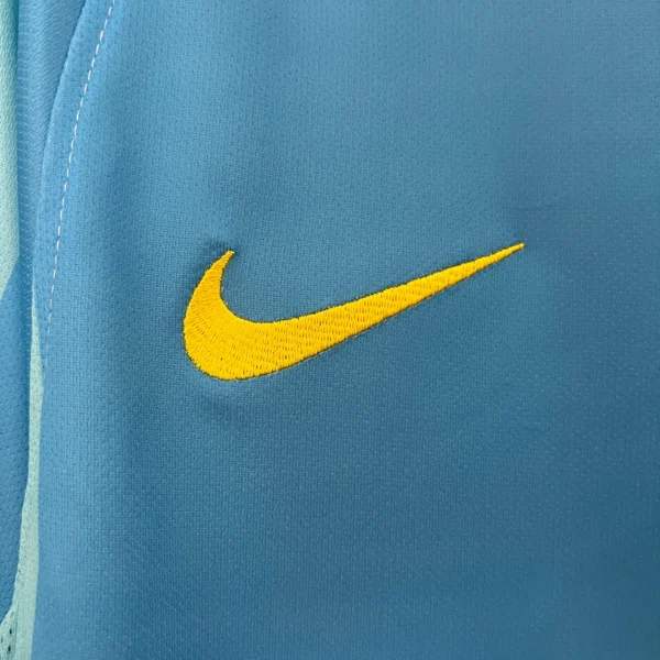 Camiseta FC Barcelona 2007-2008 celeste logo-