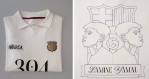 Camiseta FC Barcelona LAMINE YAMAL 304 Blanco precio