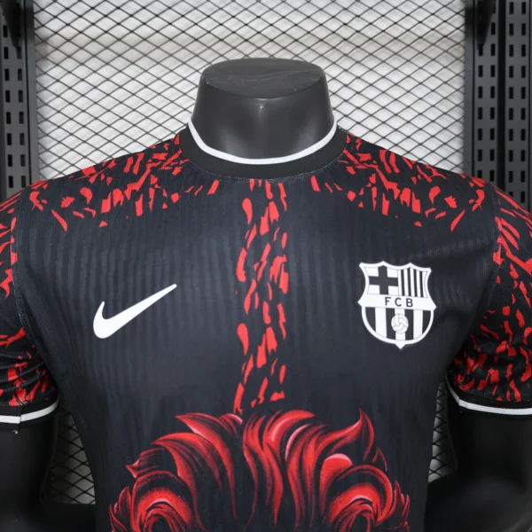 Camiseta FC Barcelona León Rojo 2024-2025 cuello