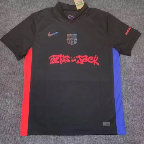 Camiseta FC Barcelona Negro 2024-2025 Travis Scott