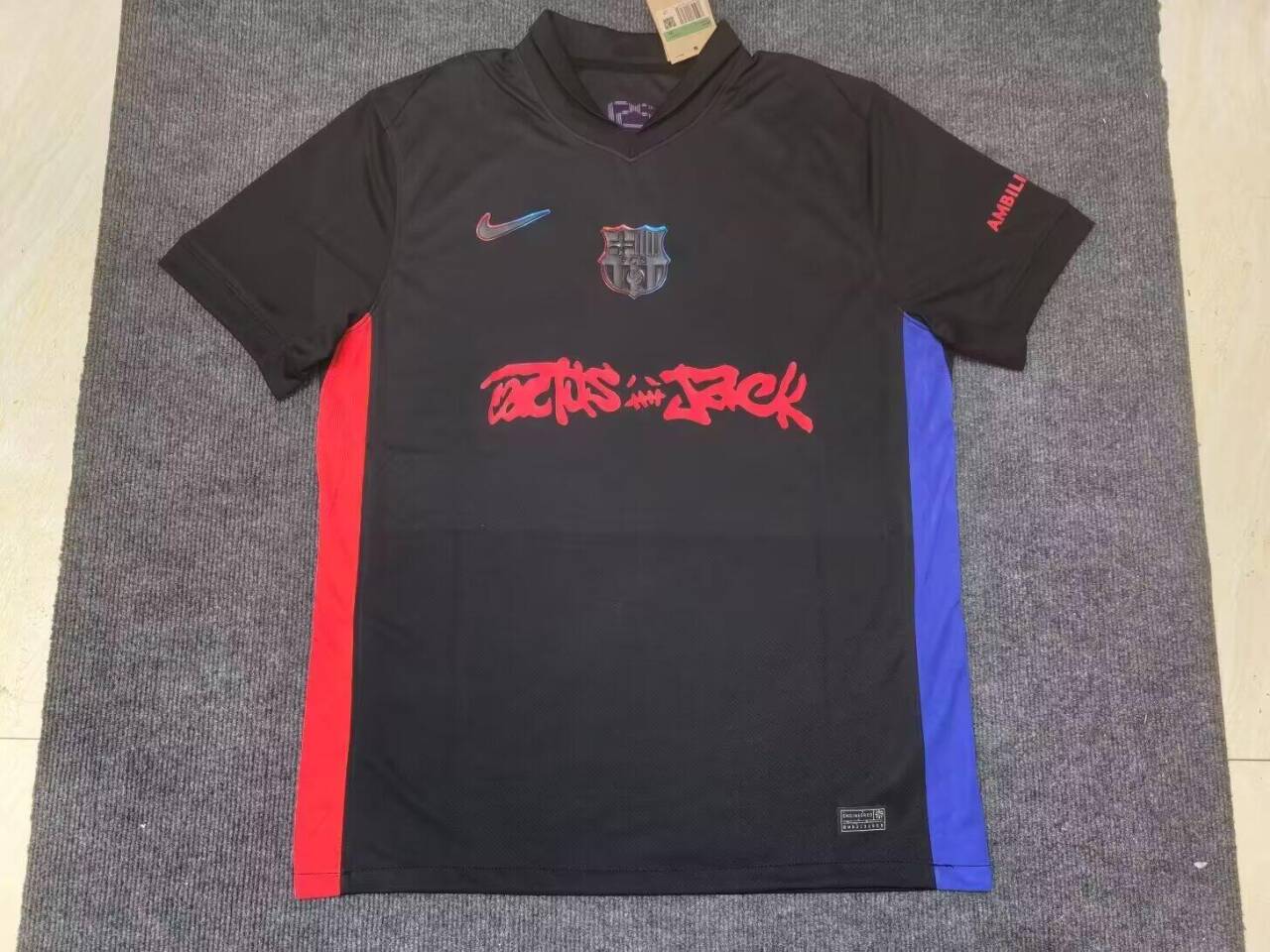 Camiseta FC Barcelona Negro 2024-2025 Travis Scott segunda equipacion