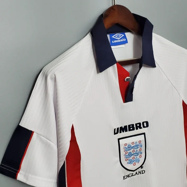 Camiseta Inglaterra 1998 blanco hombro
