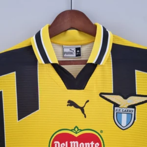 amiseta Lazio 1998-2000 Amarrillo cuello