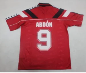 Camiseta Mallorca primera equipacion Rojo 1994-1995 ejemplo dorsal