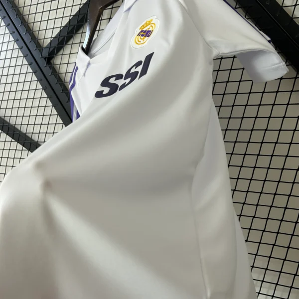 Camiseta Real Madrid 1984-1985 Blanco lateral
