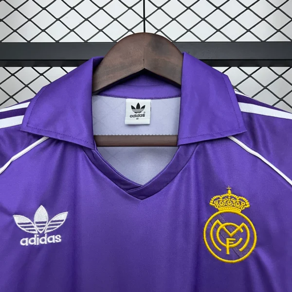 Camiseta Real Madrid 1984-1985 Morado cuello