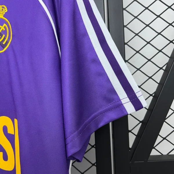 Camiseta Real Madrid 1984-1985 Morado manga