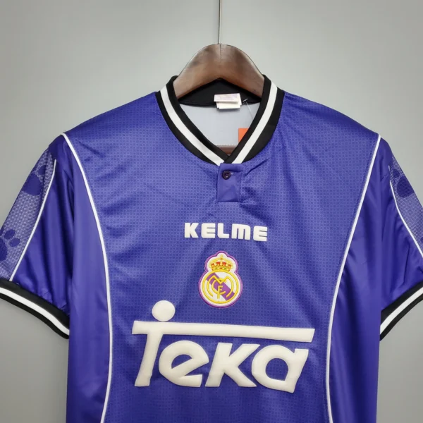 Camiseta Real Madrid 1997-1998 Morado cuello