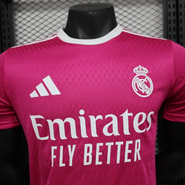 Camiseta Real Madrid 2024-2025 Rosa cuello