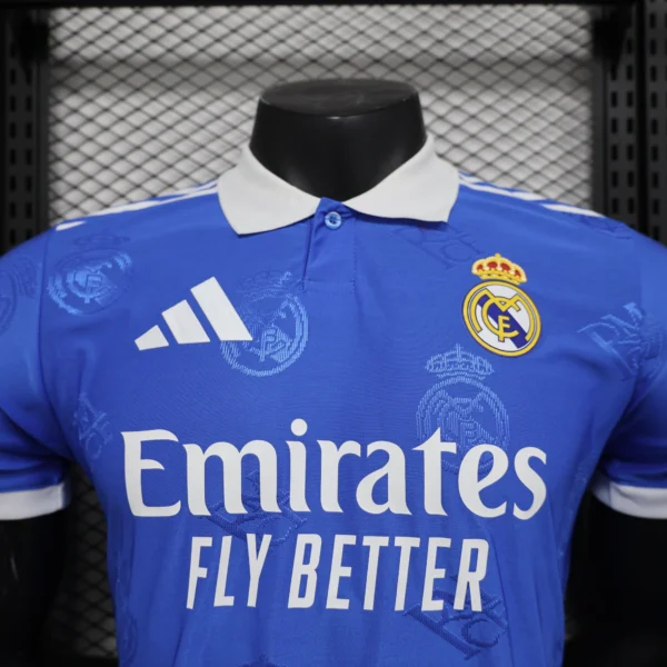 Camiseta Real Madrid 2025-2026 Azul cuello