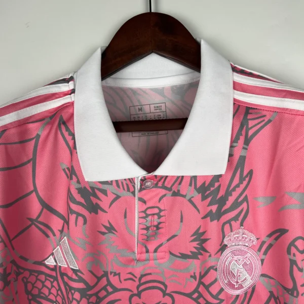 Camiseta Real Madrid Rosado 2023-2024 cuello