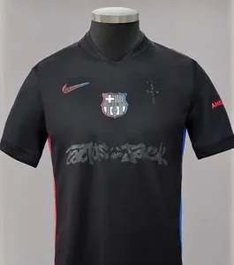 Camiseta Travis Scott negro FC Barcelona 2024-2025 lamine yamal