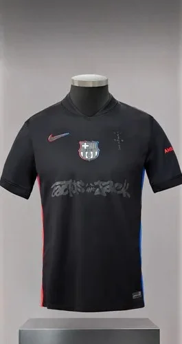 Camiseta Travis Scott negro FC Barcelona 2024-2025 lamine yamal